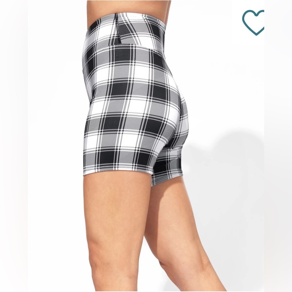 EleVen - Venus Williams One More Time Black & White Plaid Biker Shorts Large NWT - Picture 3 of 9